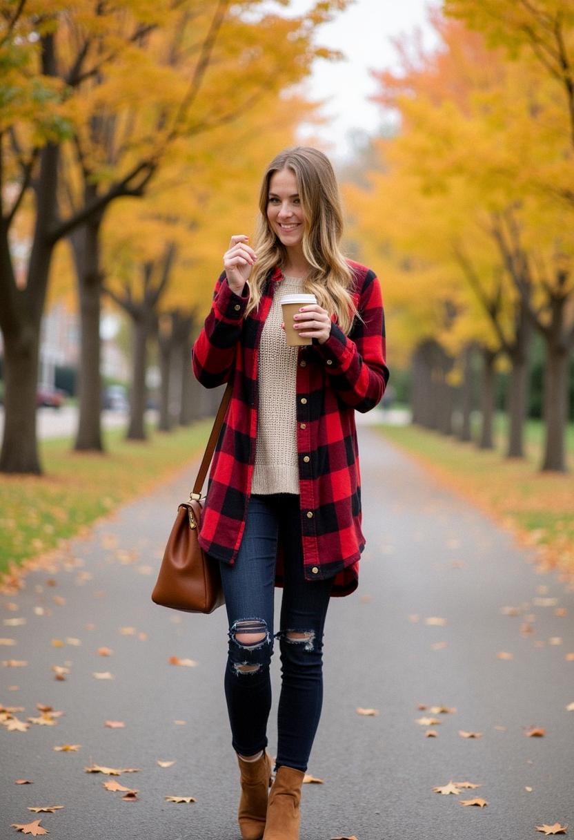 fall outfit flannel
