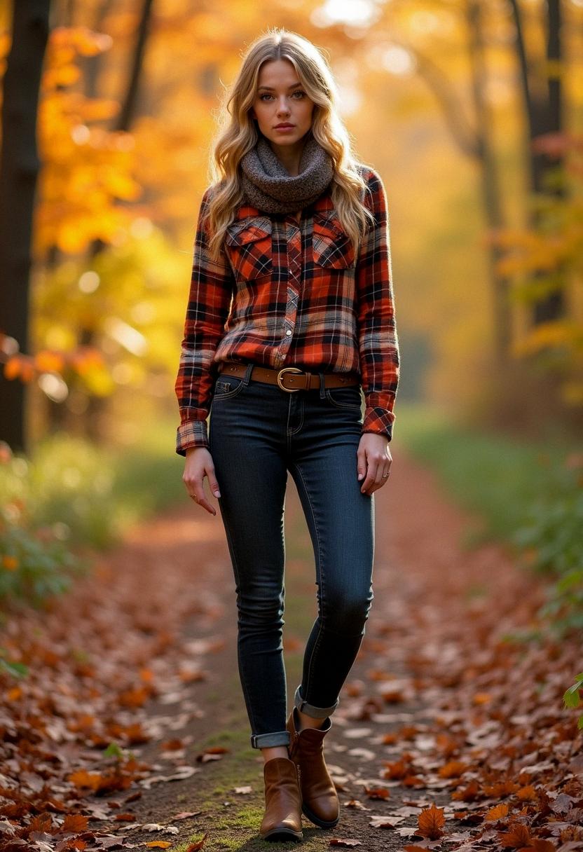 fall outfit flannel
