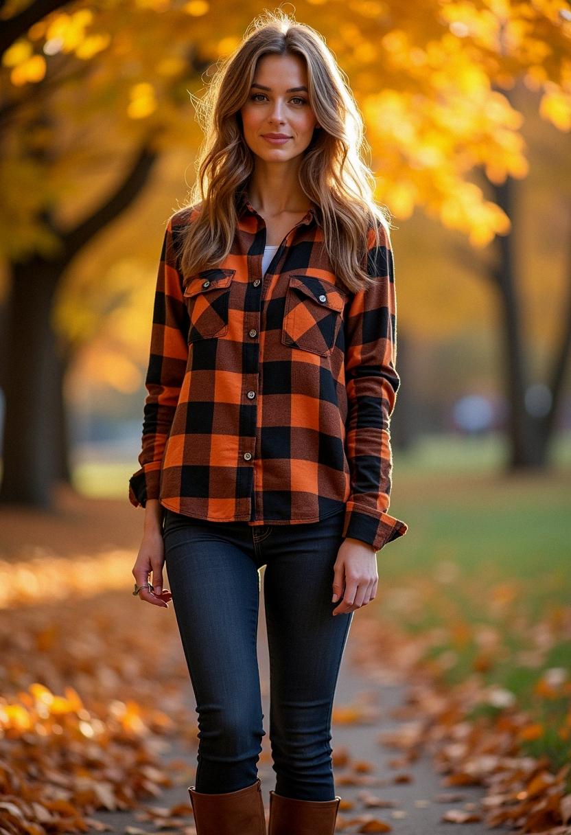 fall outfit flannel