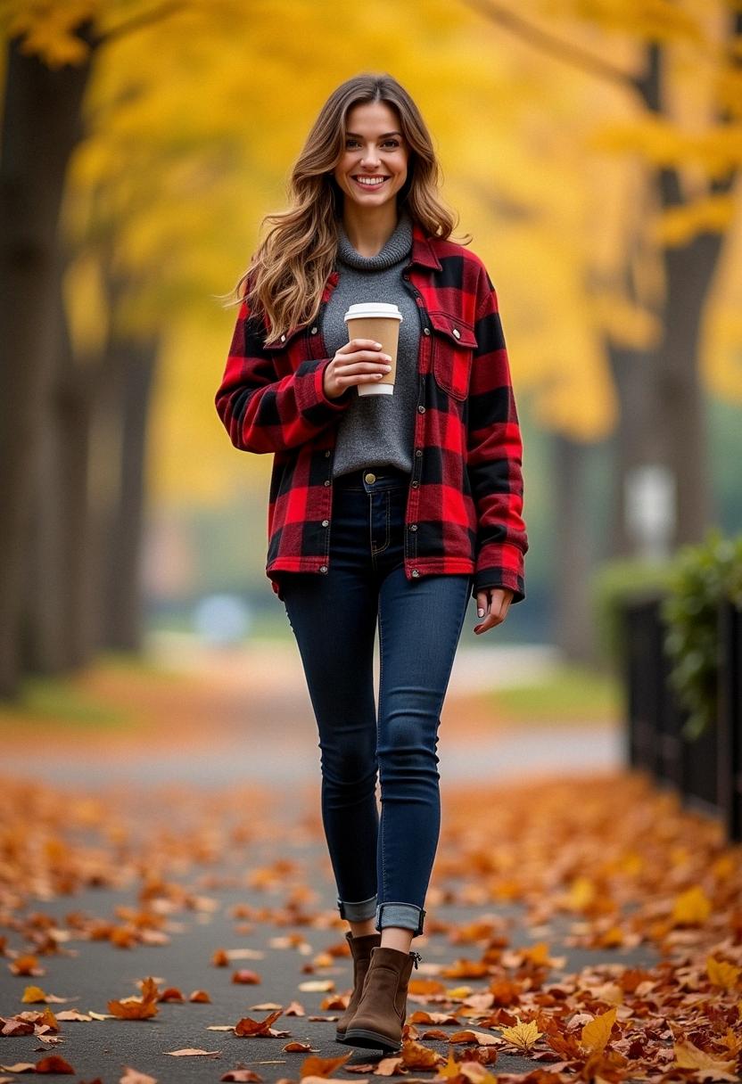 fall outfit flannel