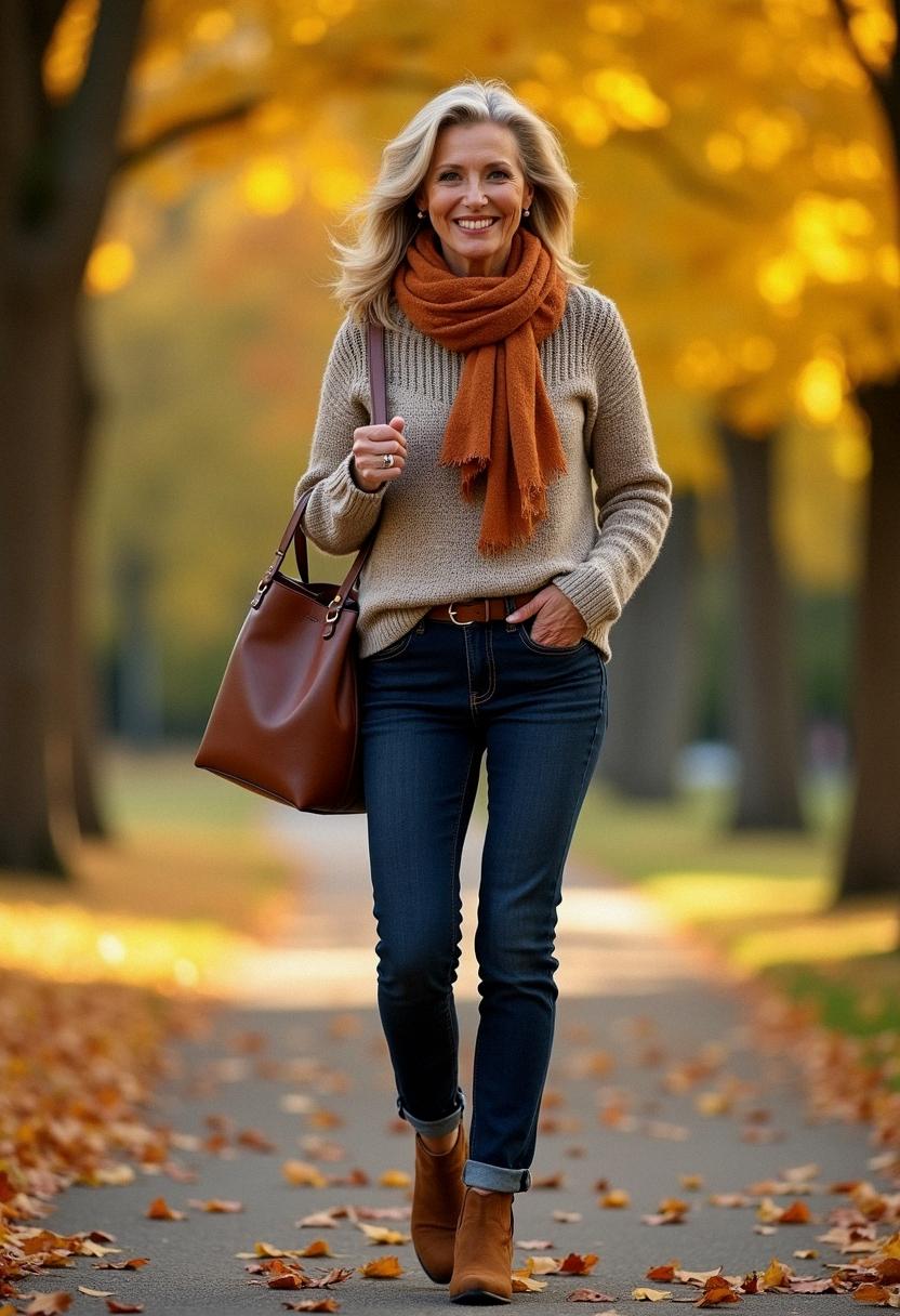 fall outfit for over 50
