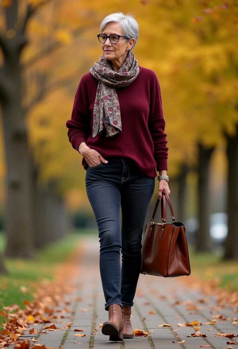 fall outfit for over 50
