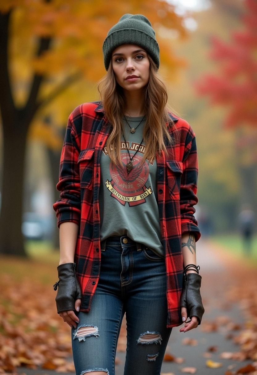 grunge fall outfit