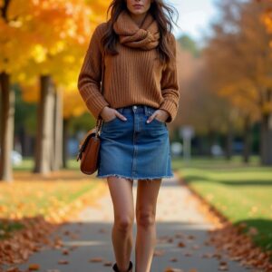 Outfits Fall Jean Skirt 00001