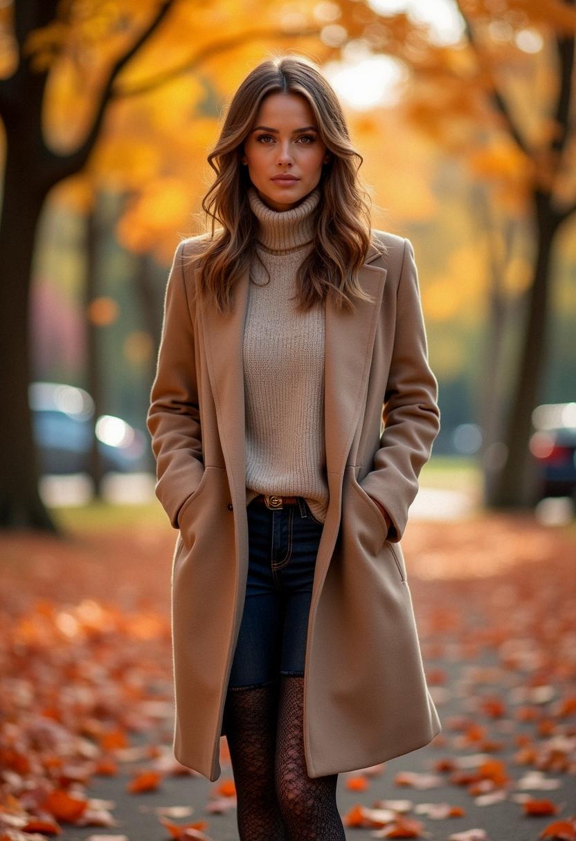 fall outfit with tights