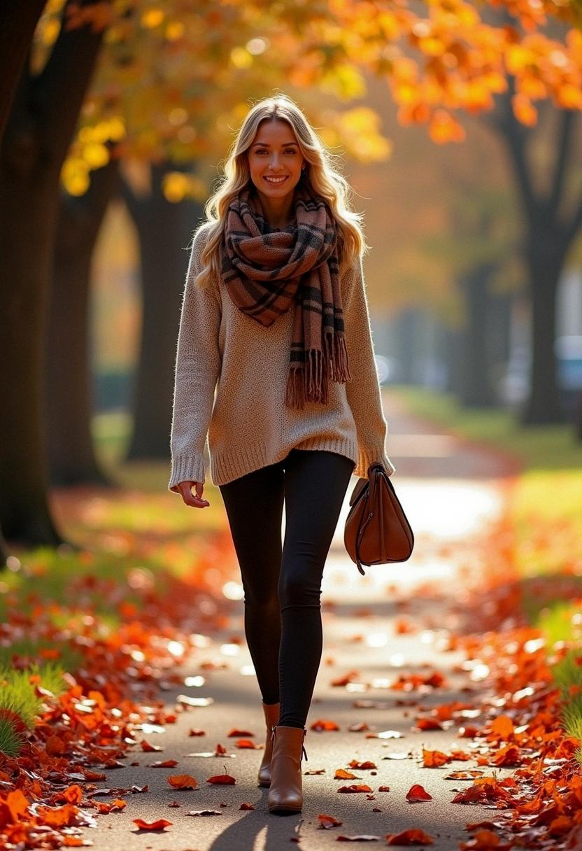 fall outfit with tights