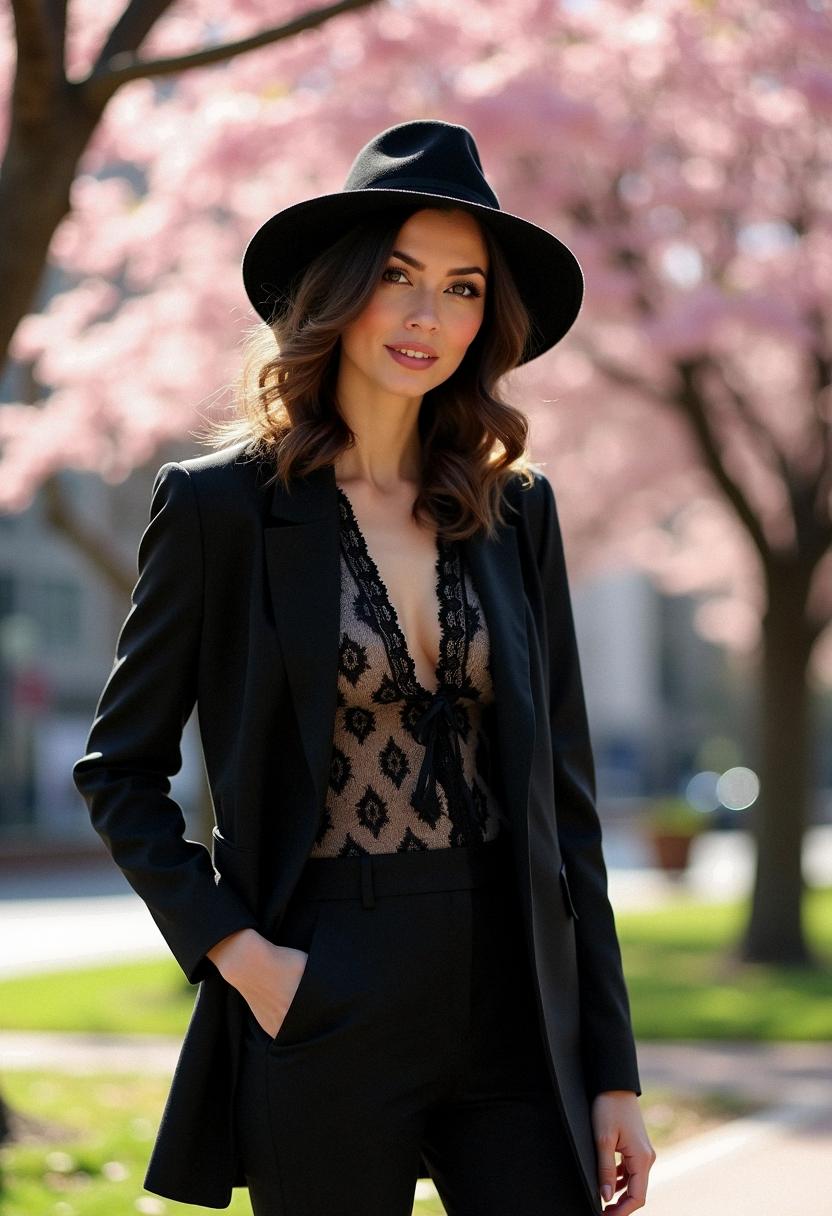 black spring outfit