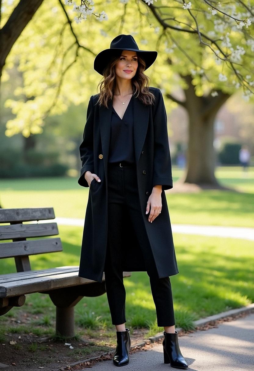 black spring outfit