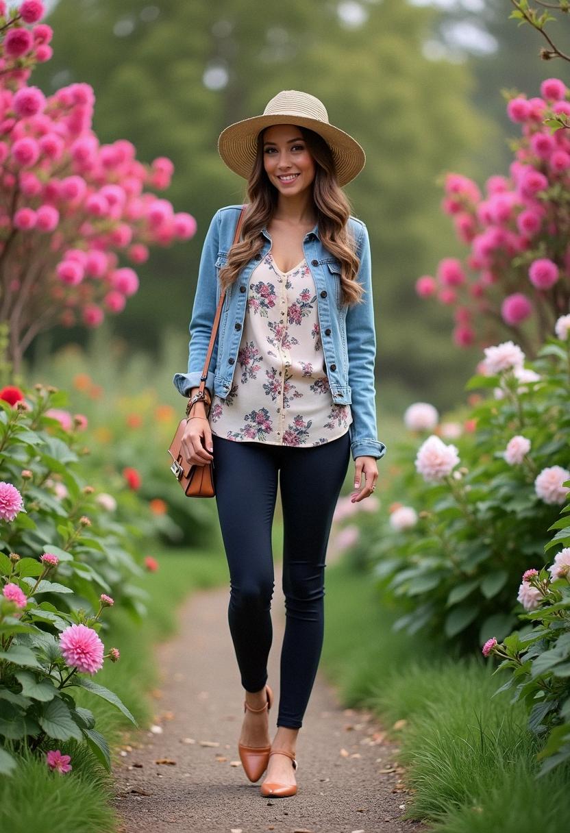 spring outfit with leggings