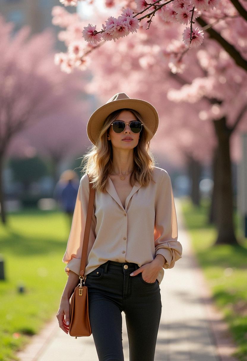 spring outfit with leggings