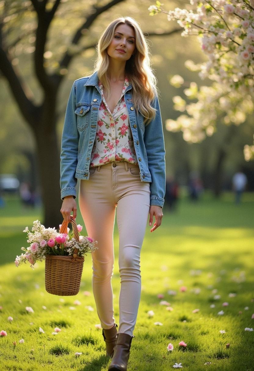spring outfit with leggings