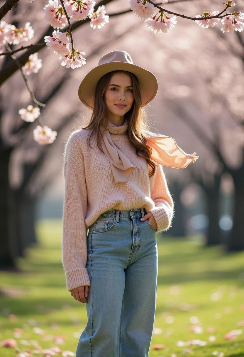 spring outfit warm