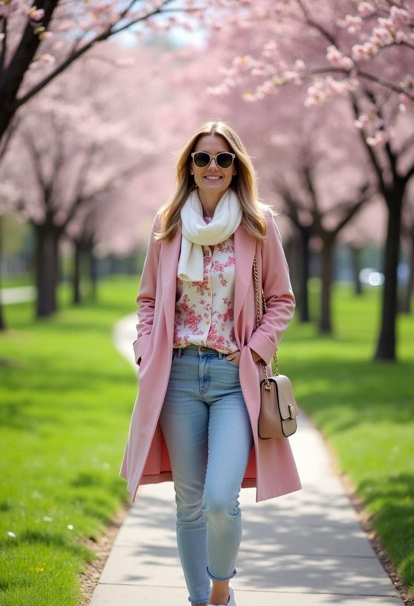 spring outfit warm