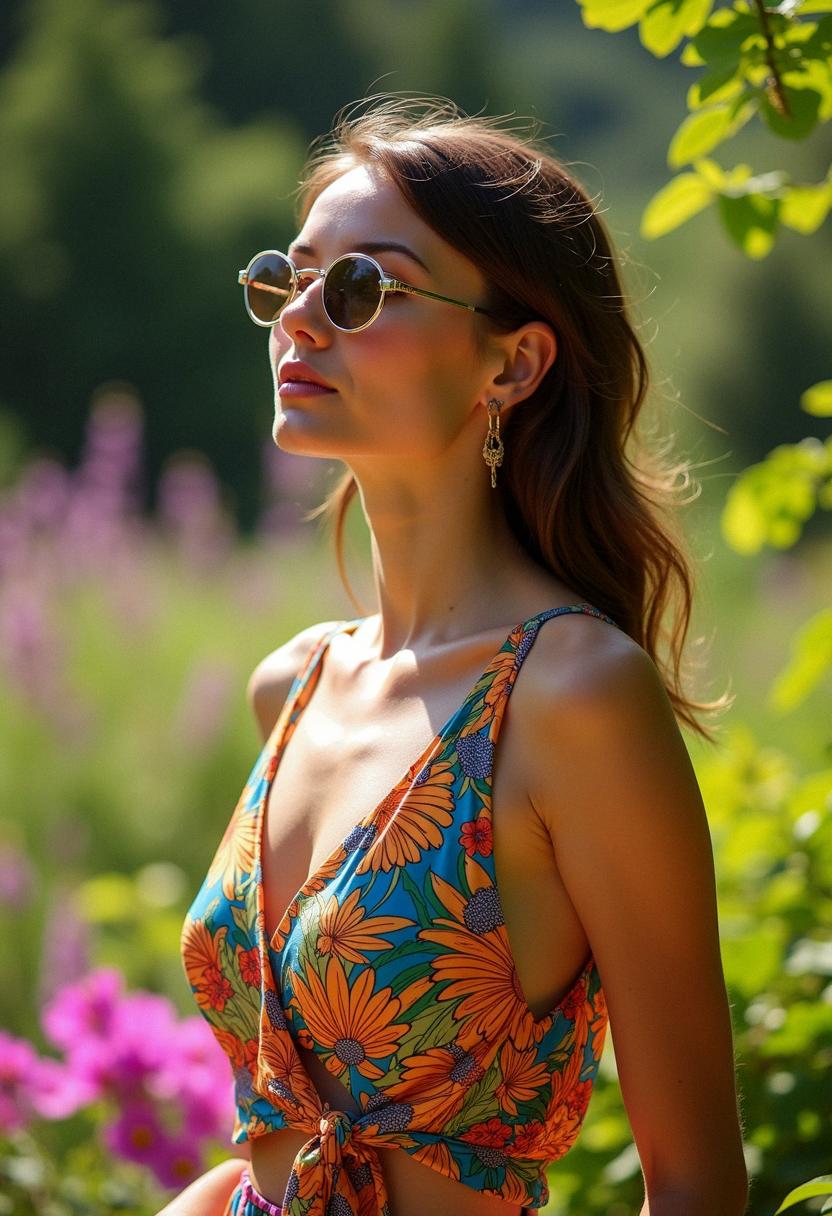 summer outfit bright top summer outfit bright top