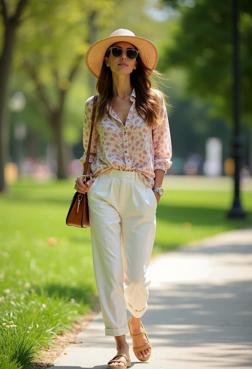 summer outfit with pants