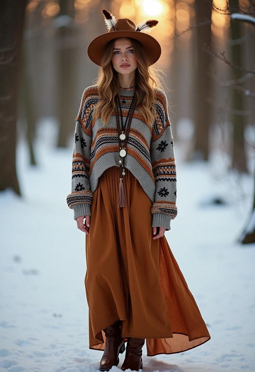 winter outfit boho