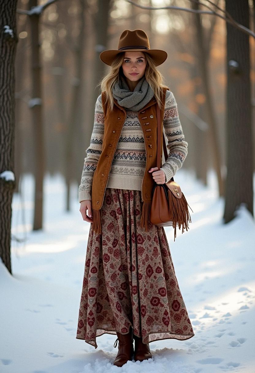 winter outfit boho