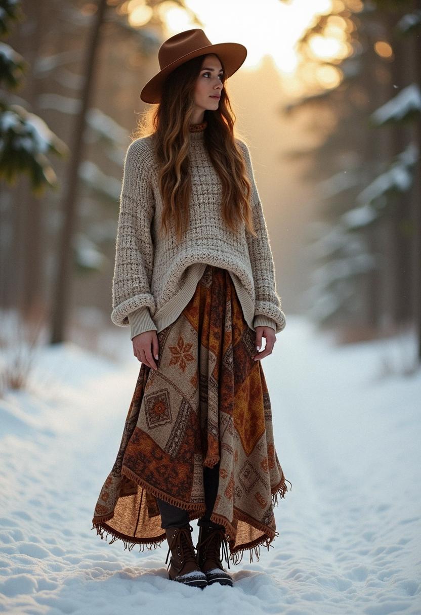 winter outfit boho