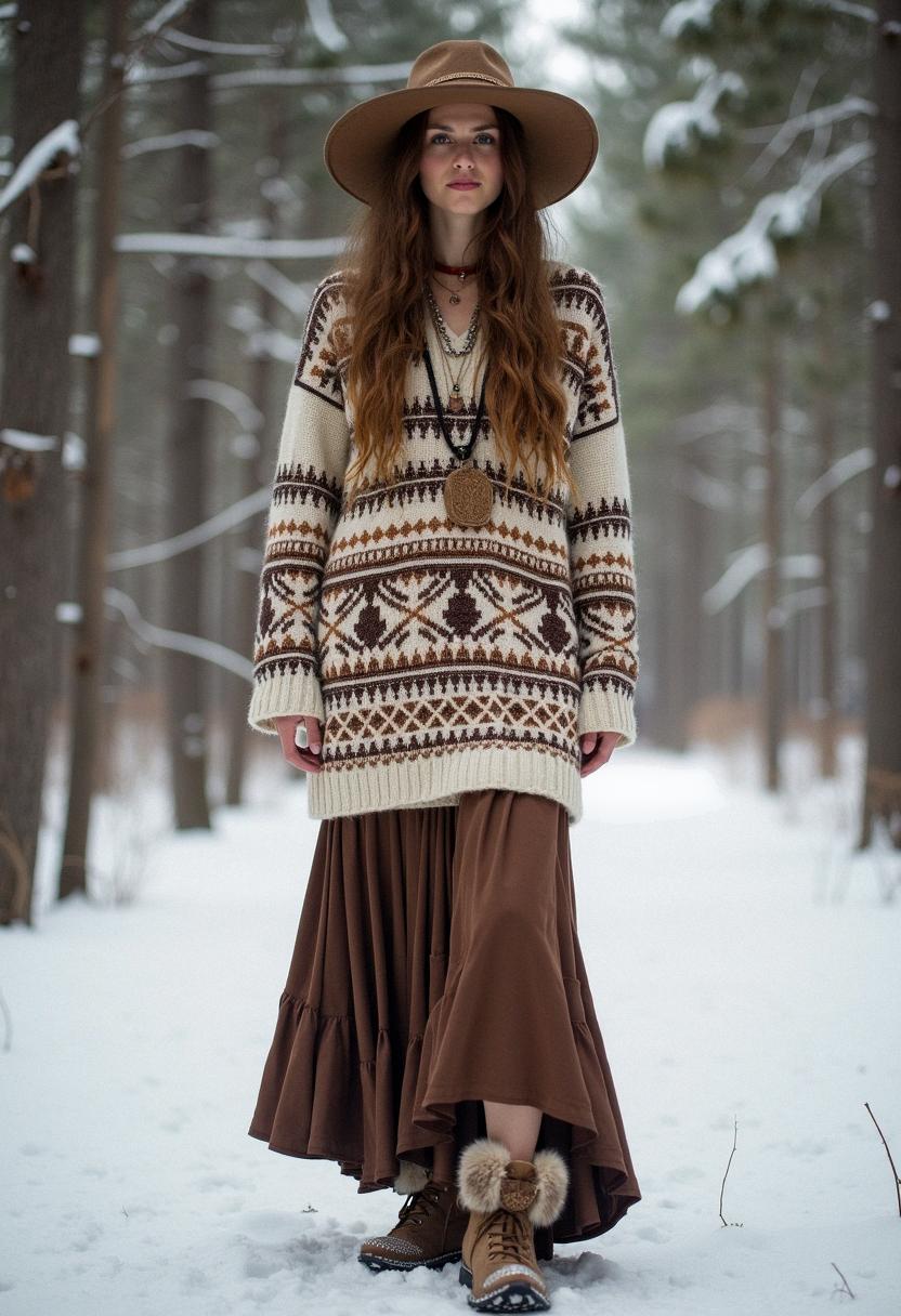 winter outfit boho
