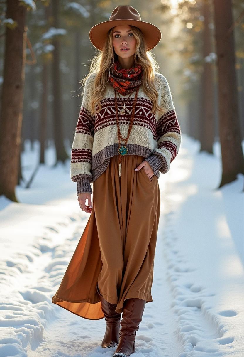 winter outfit boho