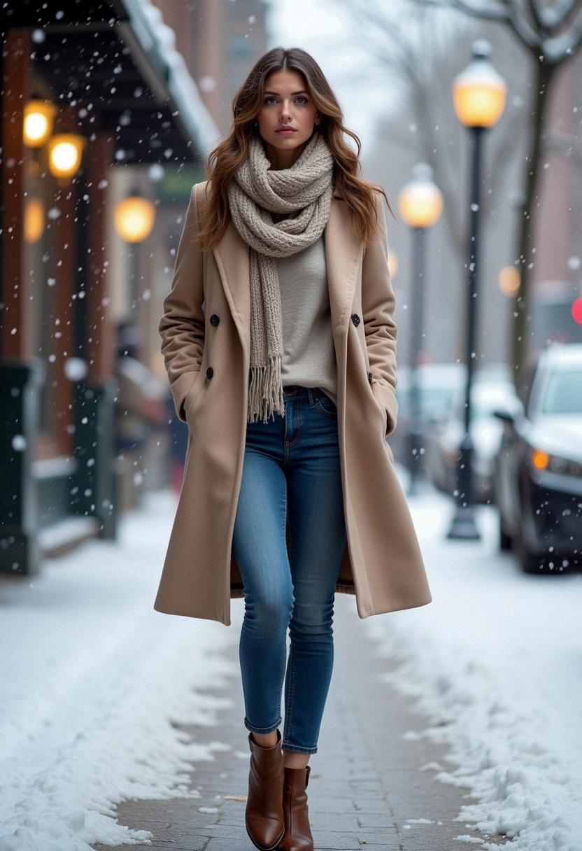 outfit winter with boots