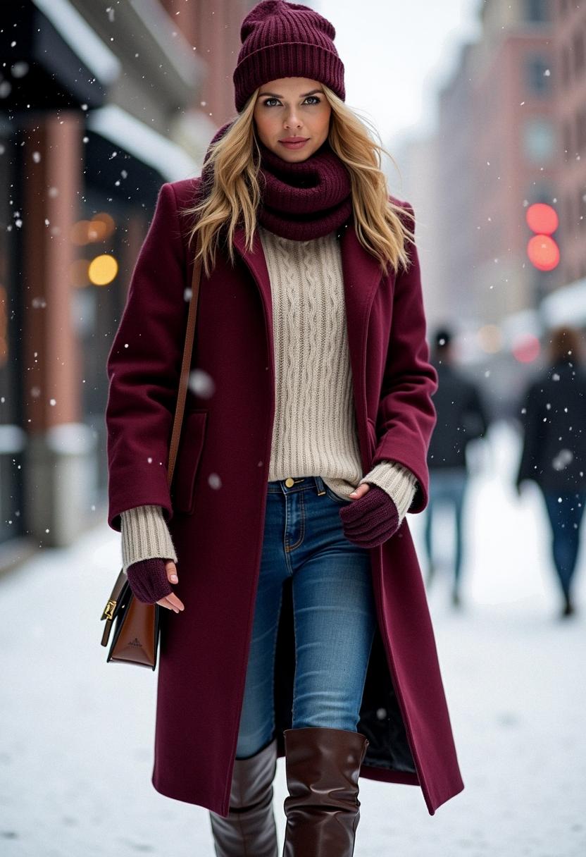 outfit winter with boots