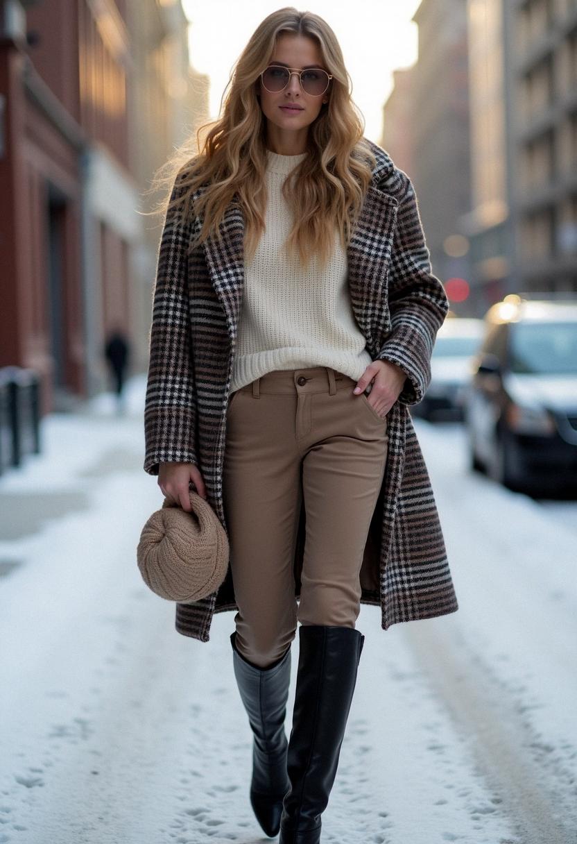 outfit winter with boots