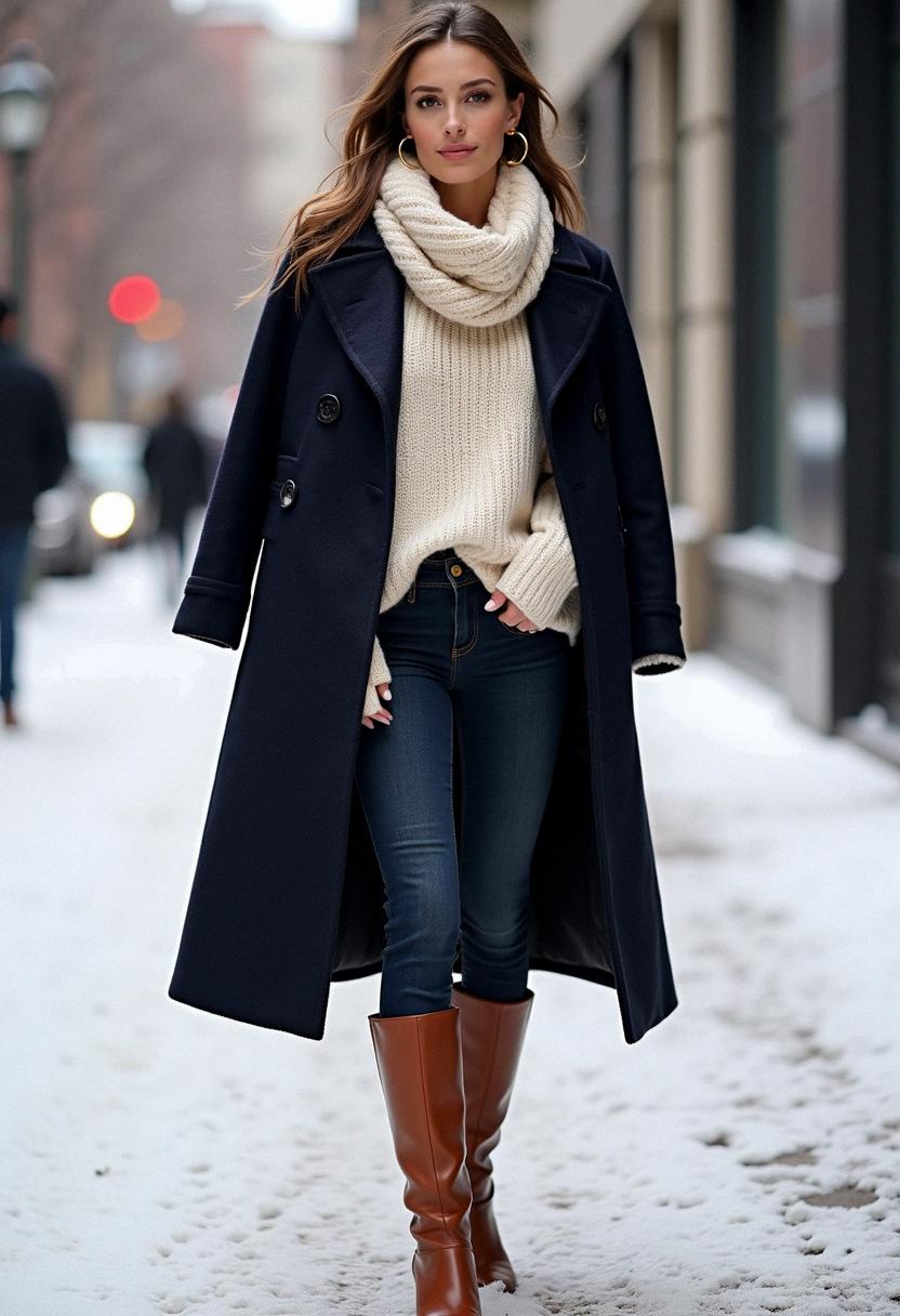outfit winter with boots