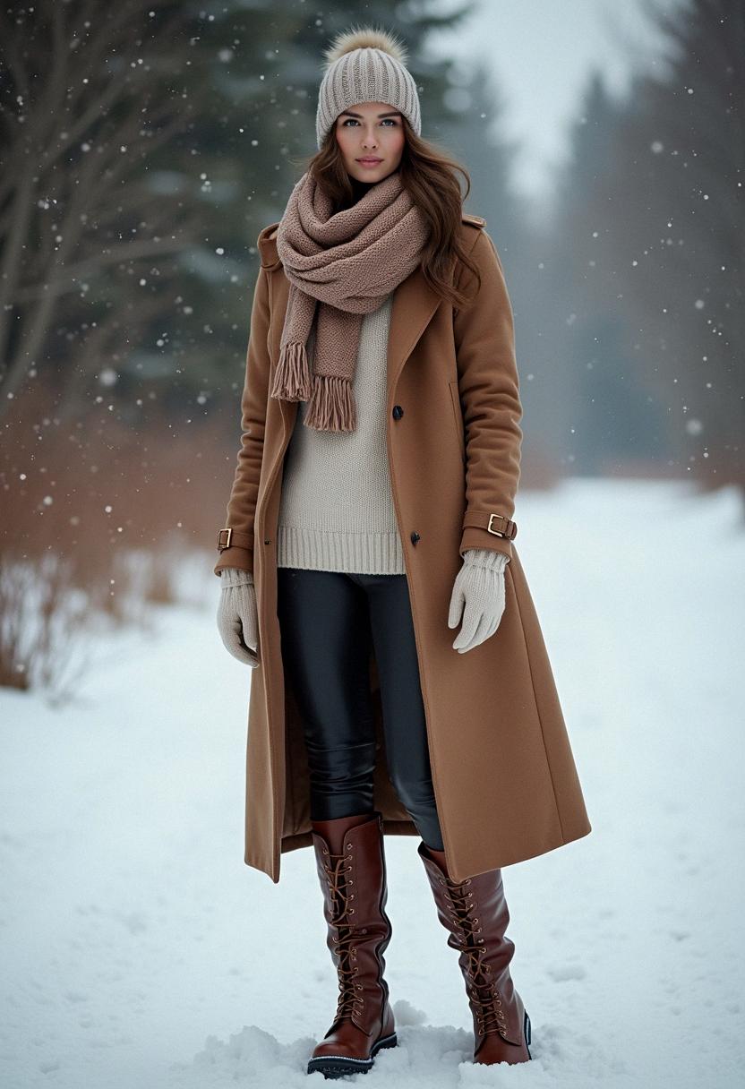 outfit winter with boots