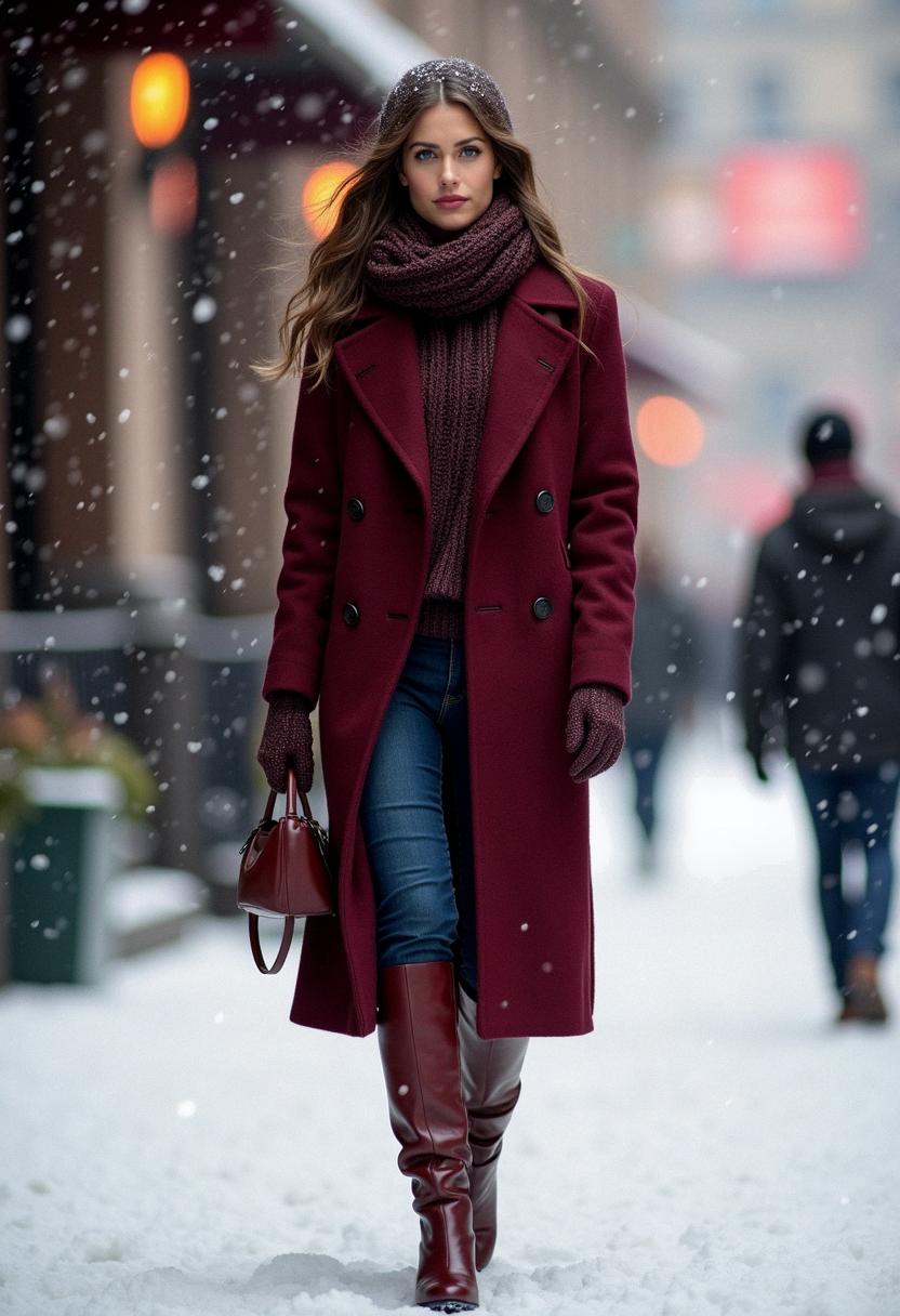 outfit winter with boots