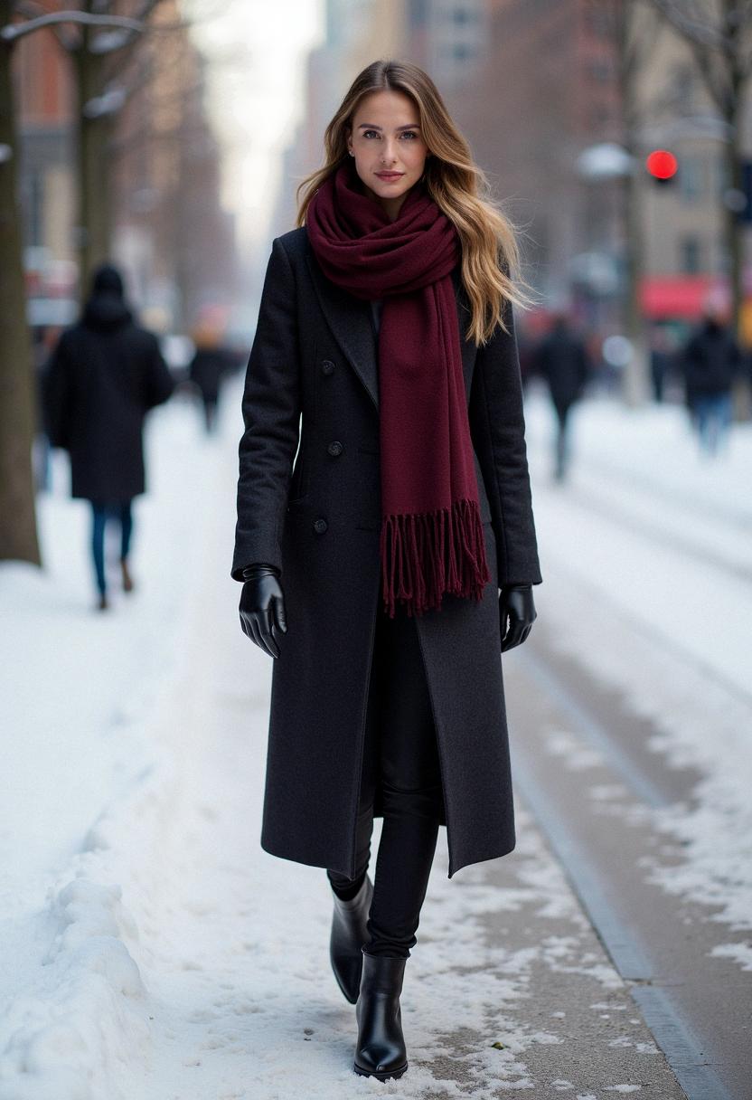 winter outfit with coat