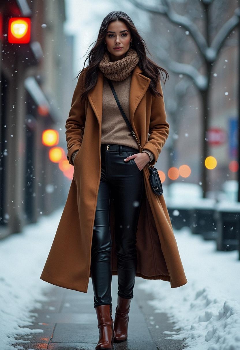winter outfit with coat