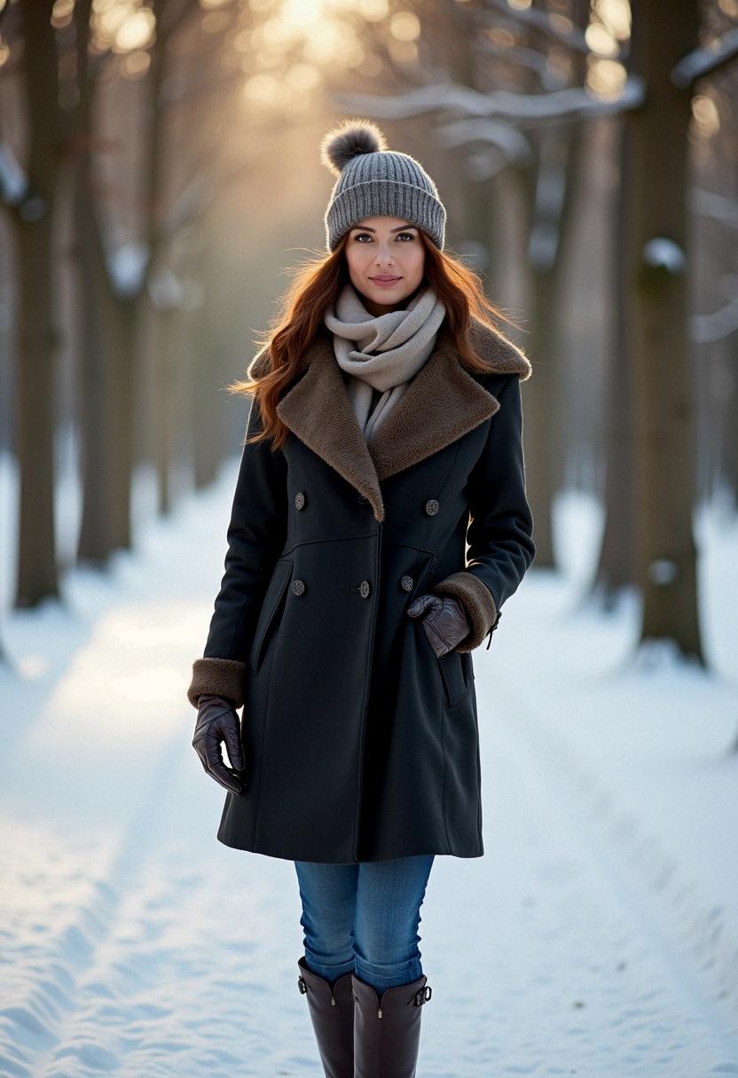 winter outfit with coat