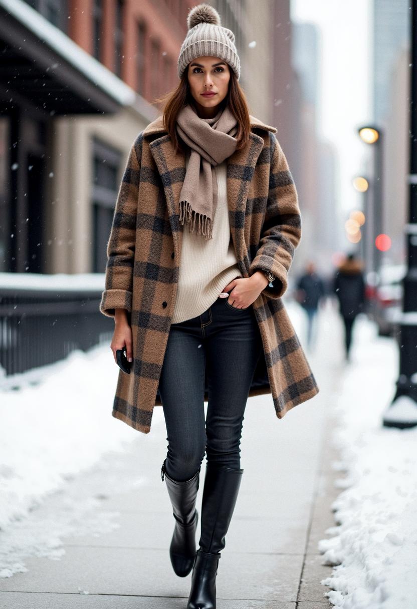 winter outfit with flannel