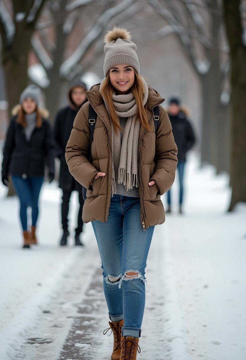 winter outfit high school