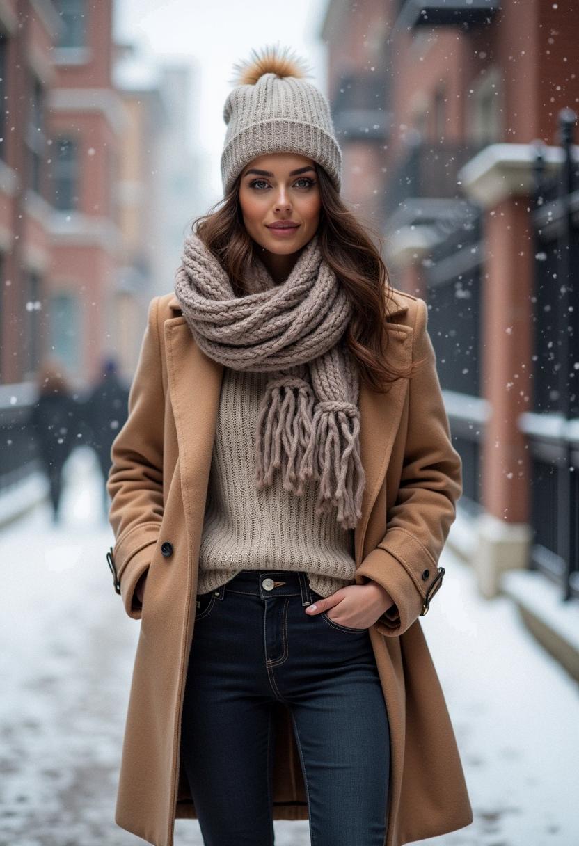 winter outfit with jeans