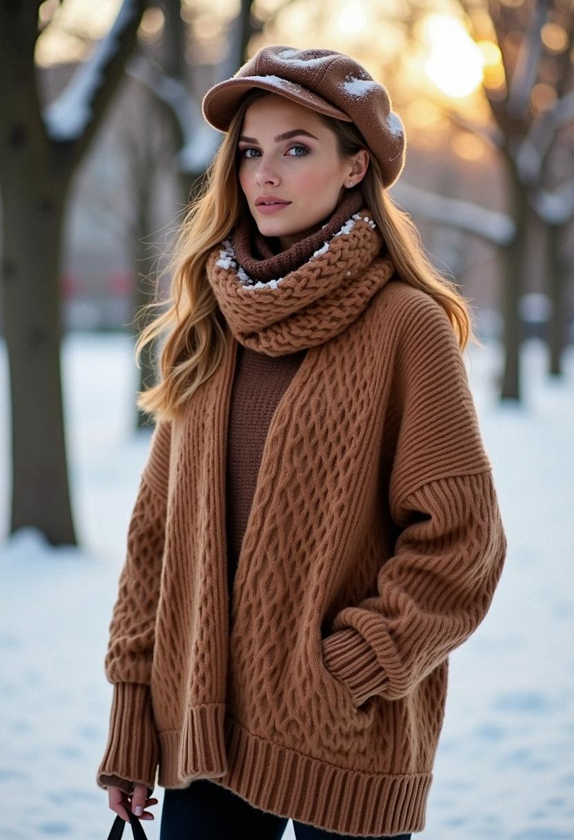 winter outfit with sweater