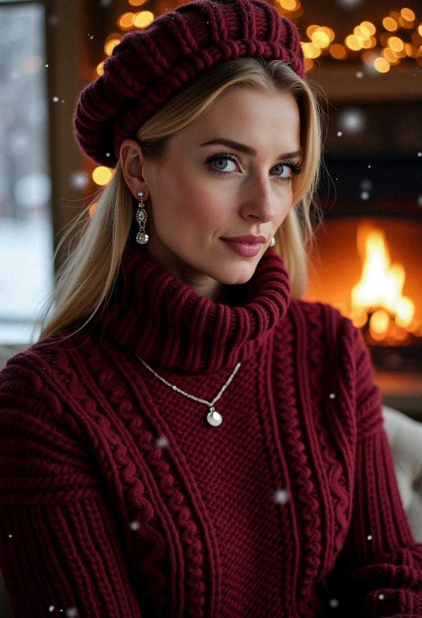 winter outfit with sweater