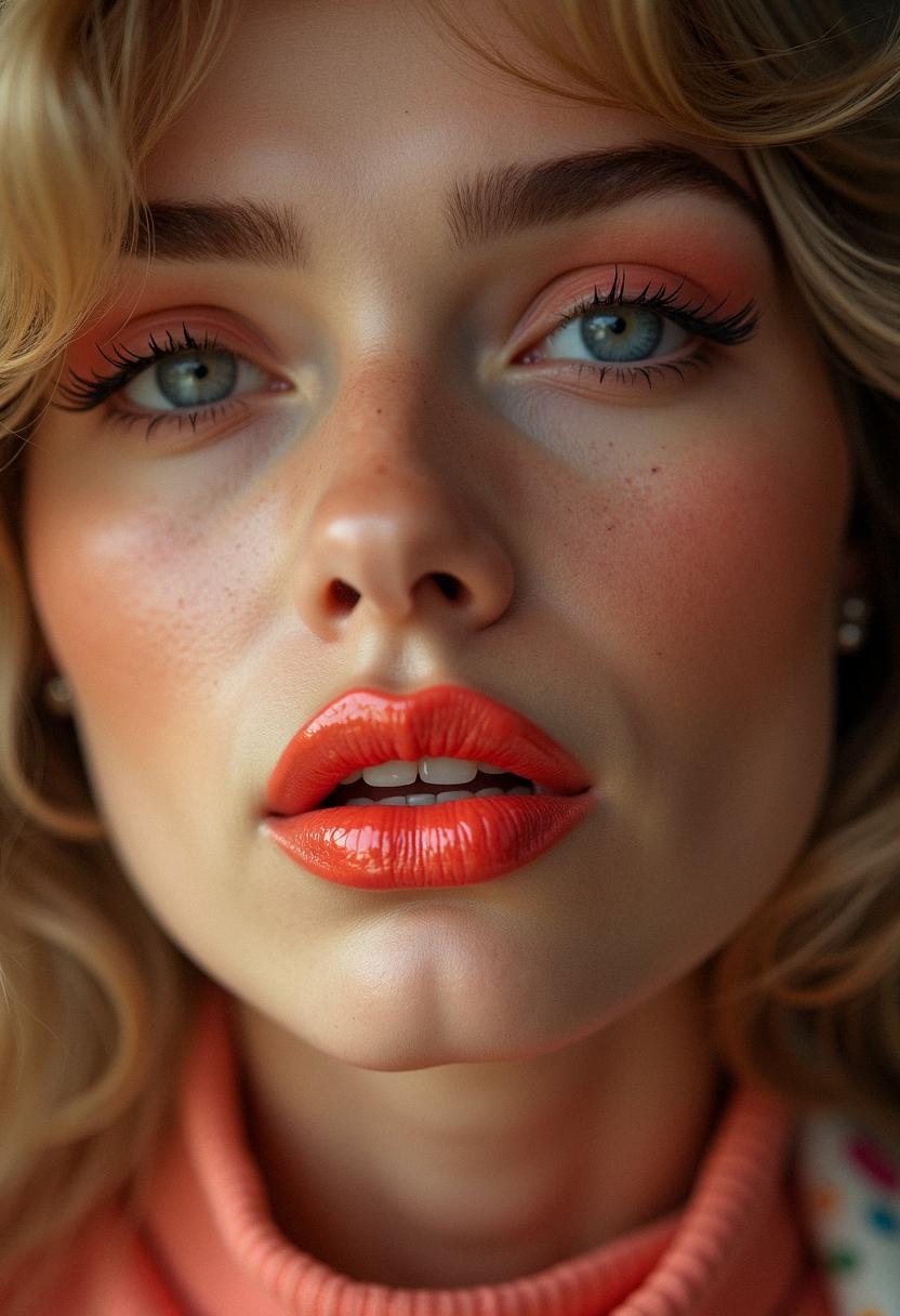 70s makeup lips