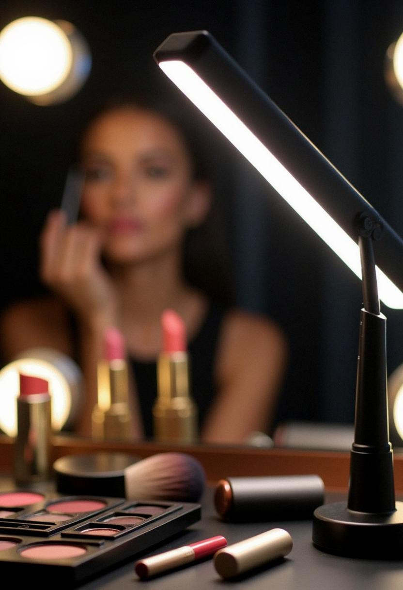 black makeup light