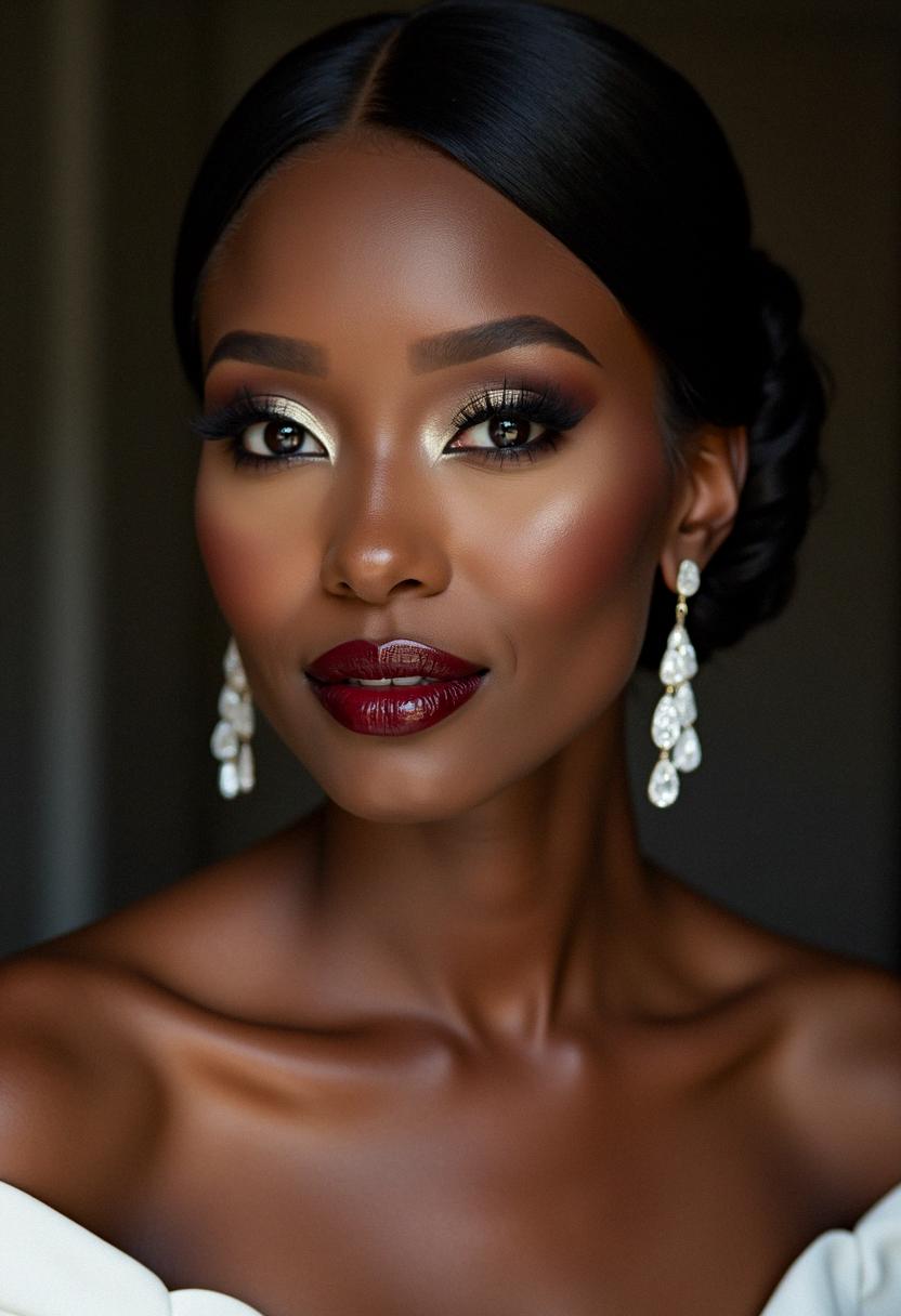 black wedding makeup dark skin