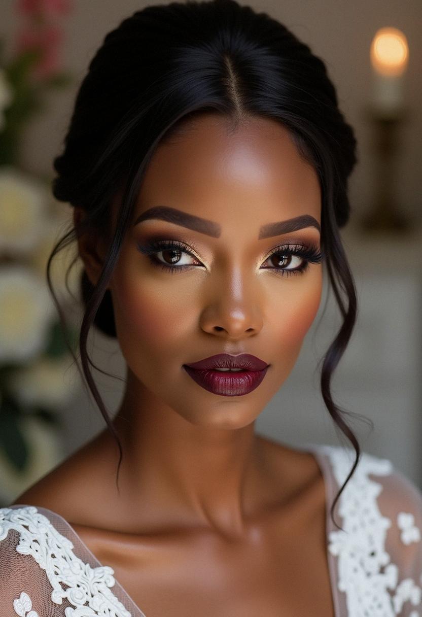 black wedding makeup dark skin