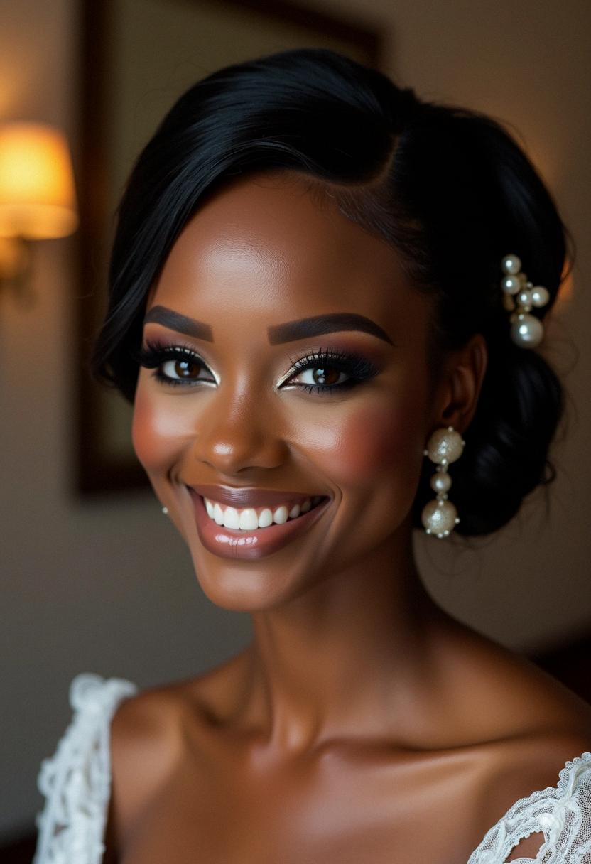 black wedding makeup dark skin