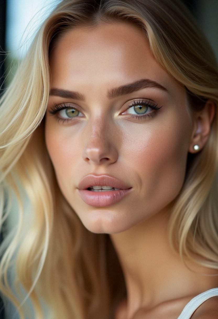 blonde makeup green eyes