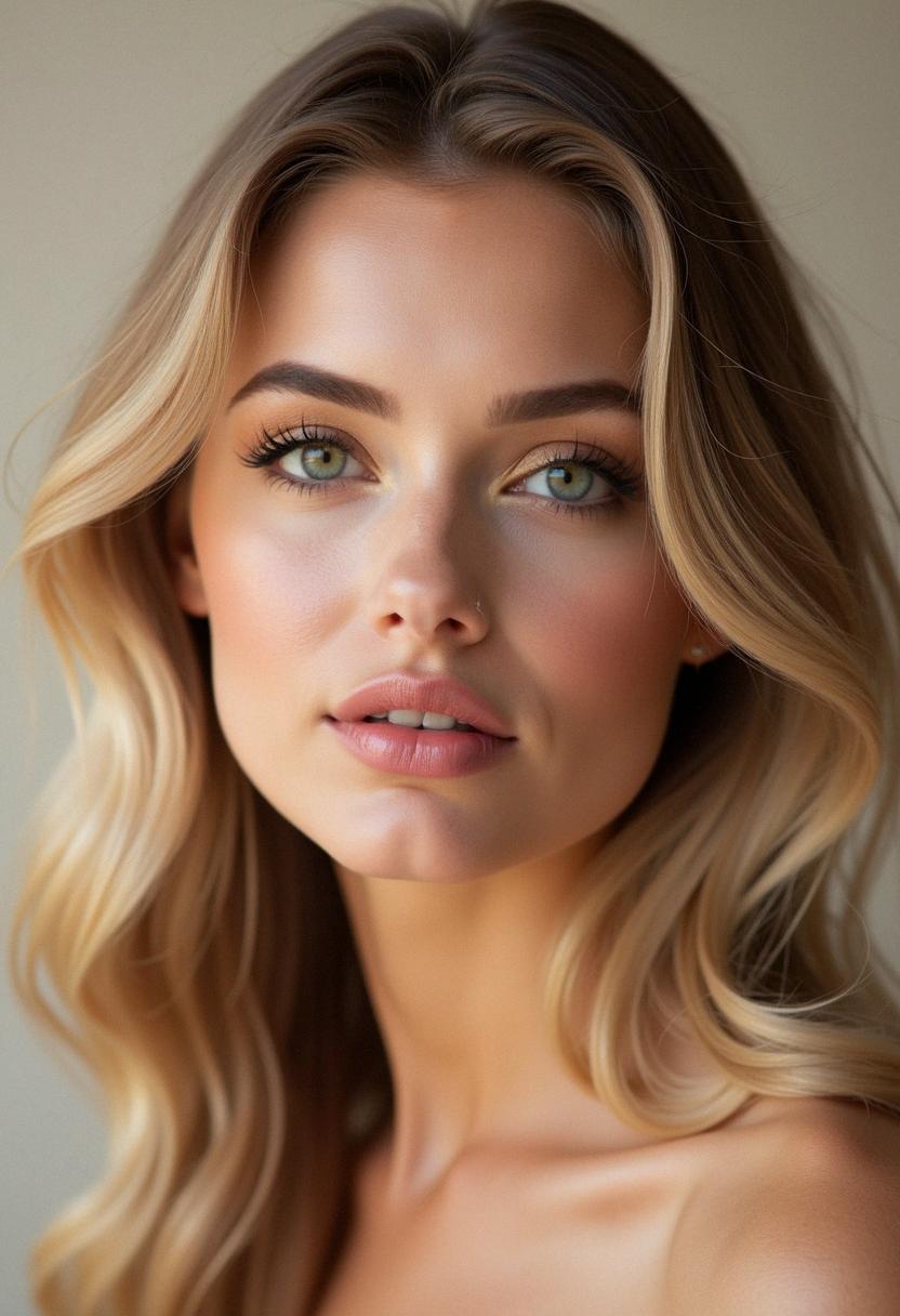 blonde makeup green eyes