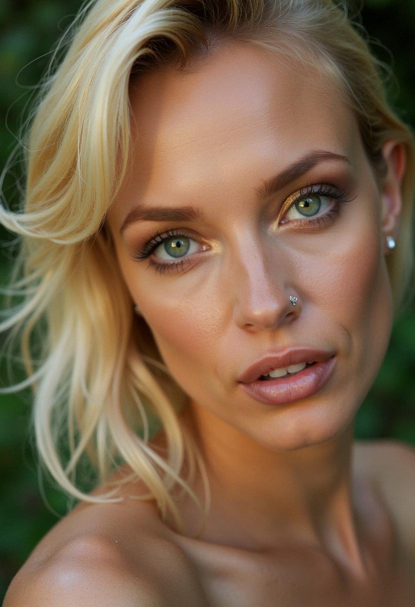 blonde makeup green eyes