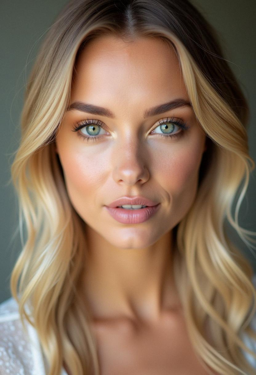 blonde makeup green eyes