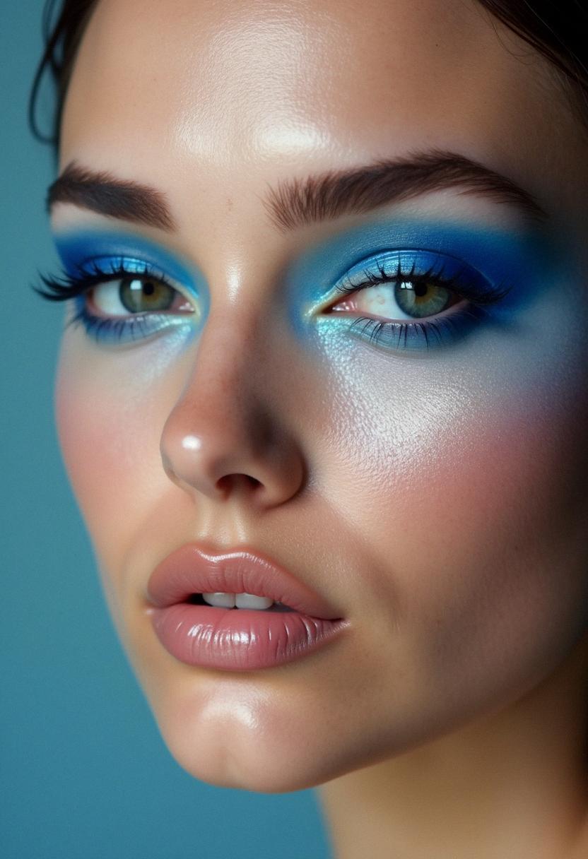 blue makeup look blue makeup look