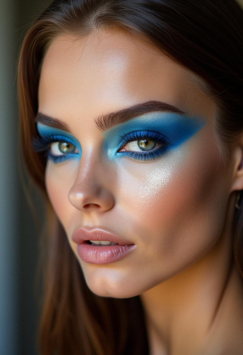 blue makeup look blue makeup look