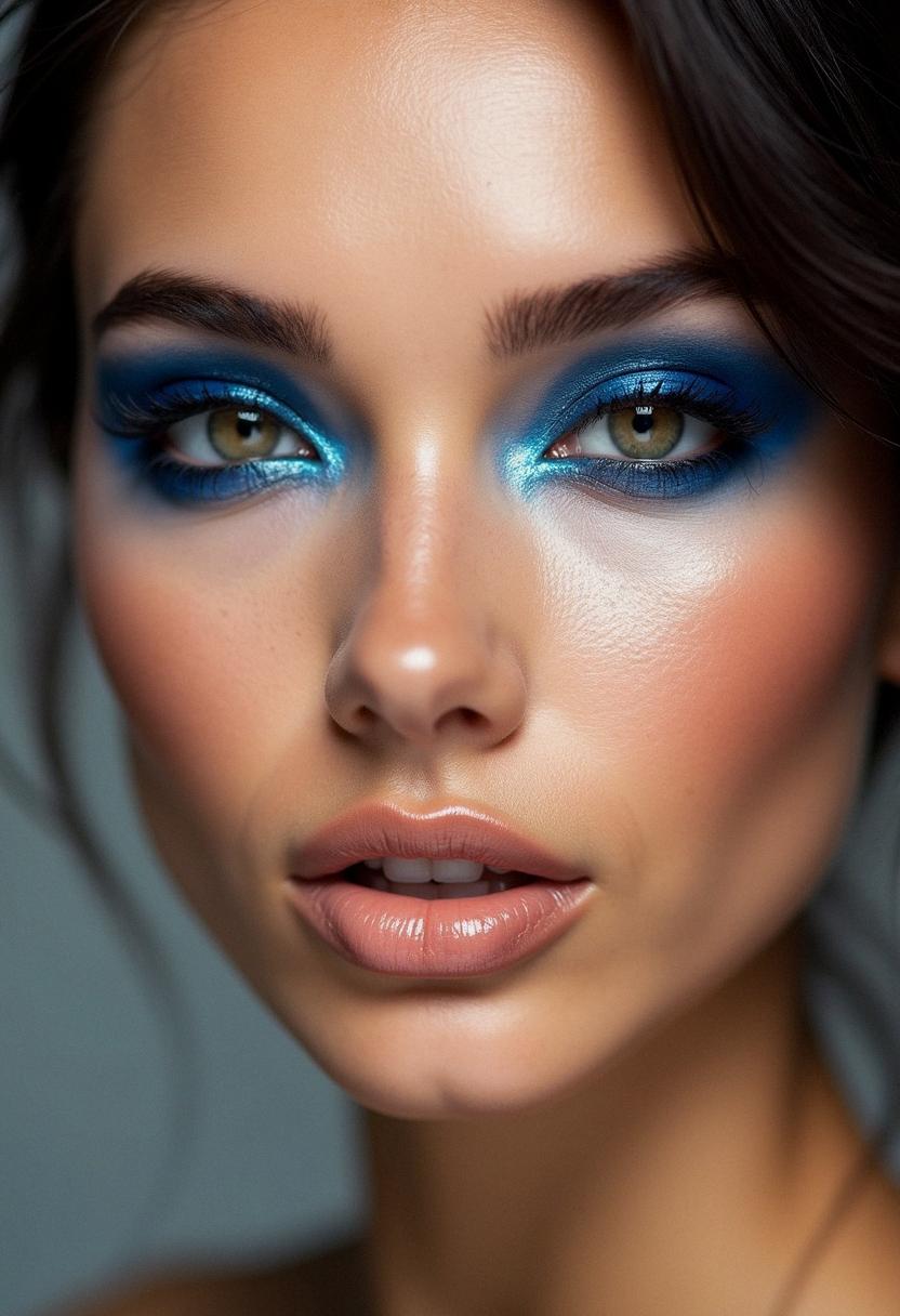 blue makeup look blue makeup look
